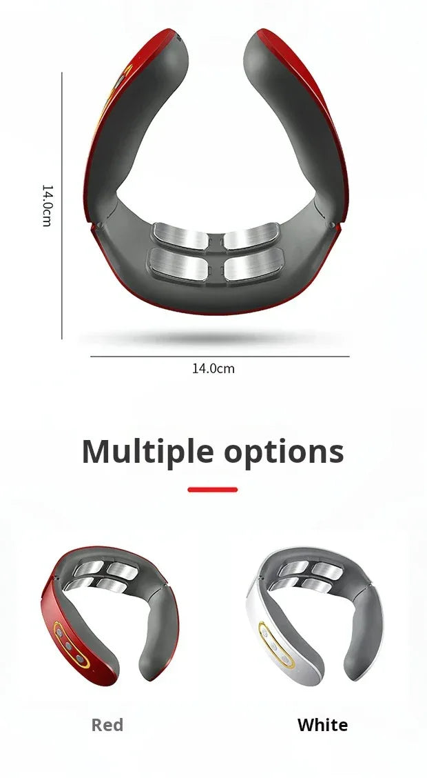 Neck Shoulder Heated Pulse Massager With 4 Kneading Heads - Omega Lifestyles