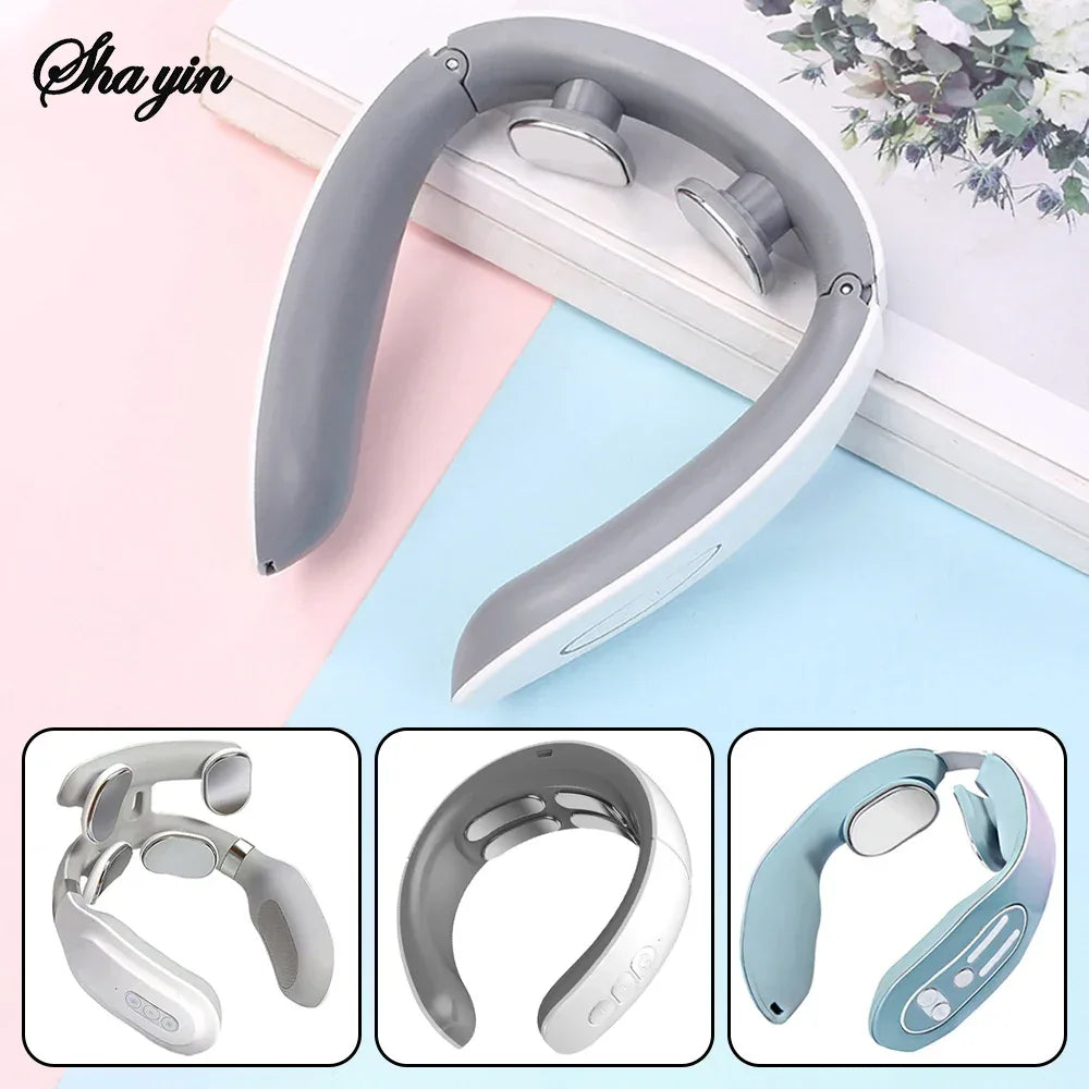 Composite Material Four-Head Neck Heating Vibration Massager - Omega Lifestyles