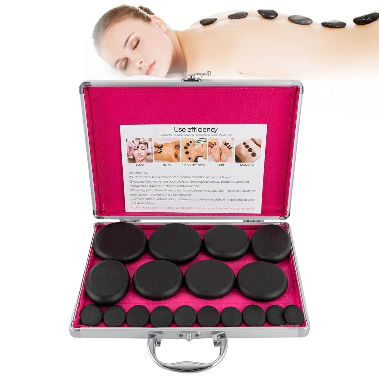 Heated Jade Massage Stones for Whole Body Relaxation - Omega Lifestyles