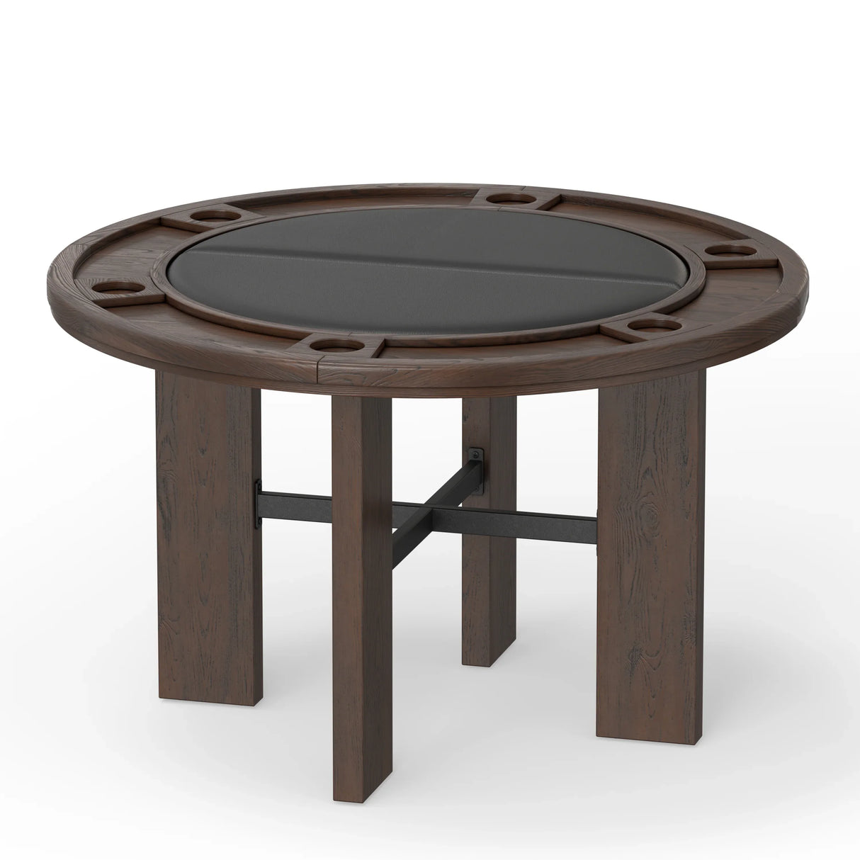 5-Piece Walnut Wood Dining Table and Game Set - Omega Lifestyles