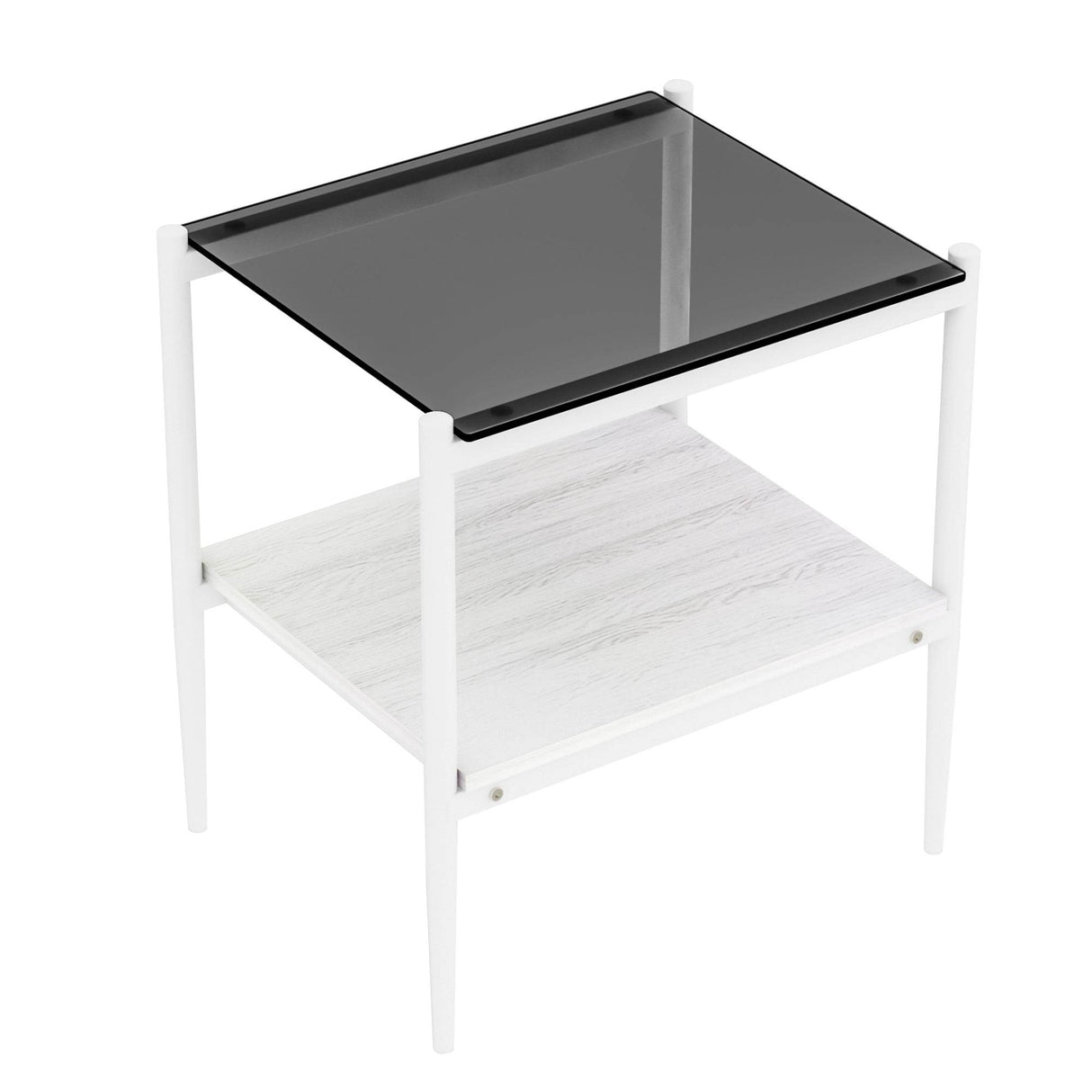 Set Of 3 Modern Tempered Glass Coffee End Tables - Sleep Galleria