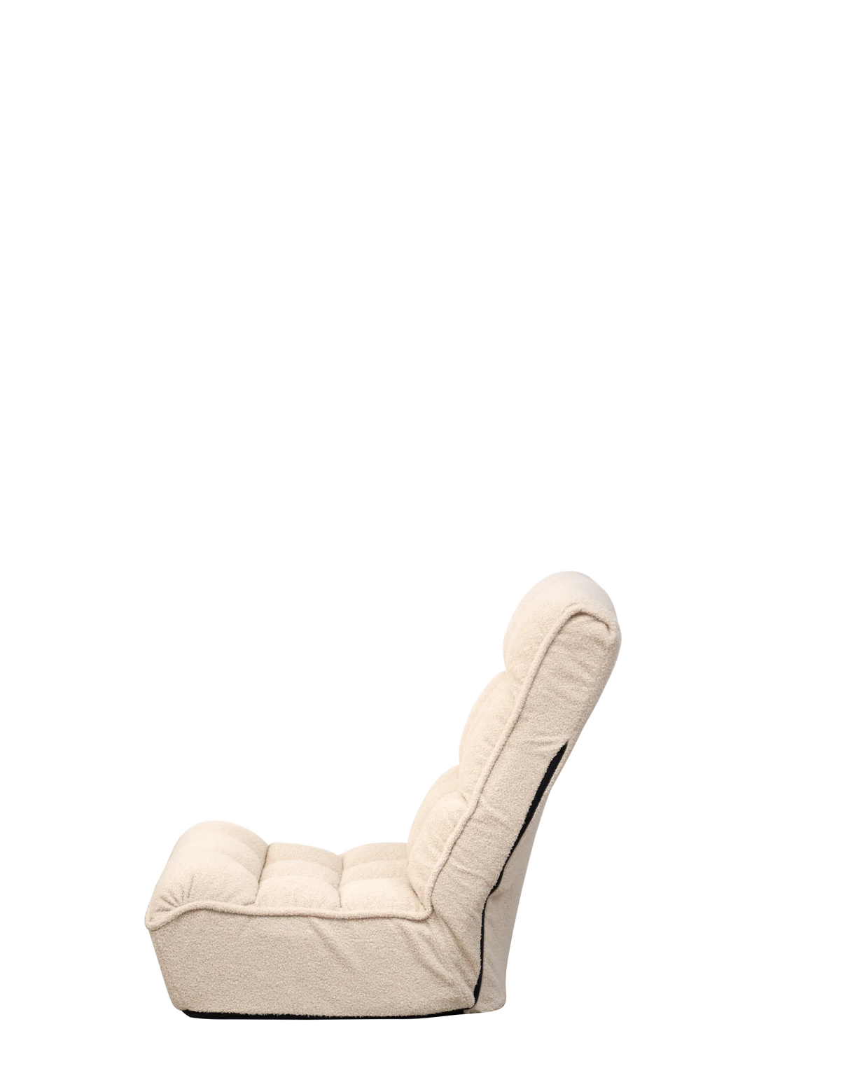 Adjustable White Japanese-Style Reclining Folding Floor Chair - Omega Lifestyles