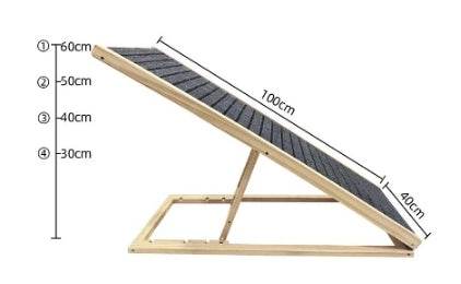 Solid Wood Foldable Dog Ramp With Non-Slip Traction - Sleep Galleria