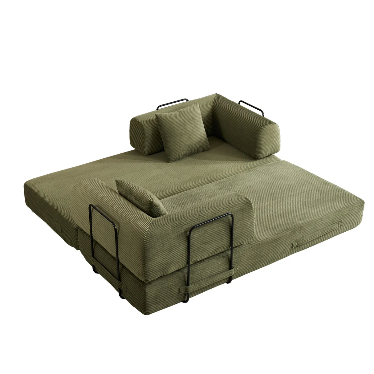 Convertible Corduroy 4-in-1 Sleeper Sofa Bed - Omega Lifestyles