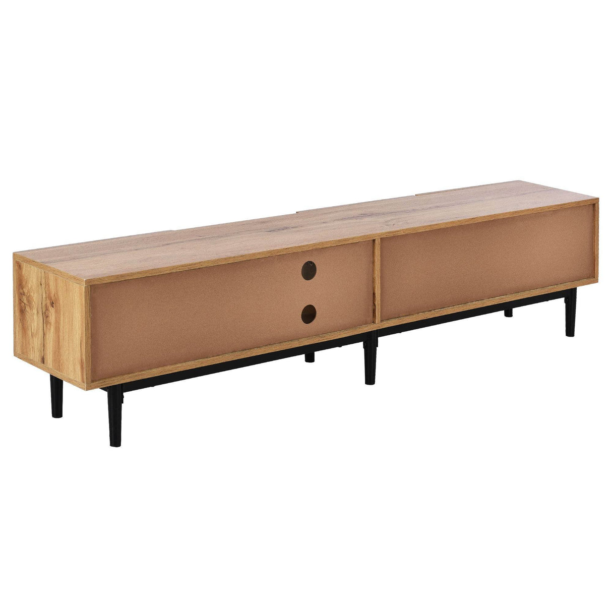Modern LED Wood Tone TV Stand With Storage - Sleep Galleria
