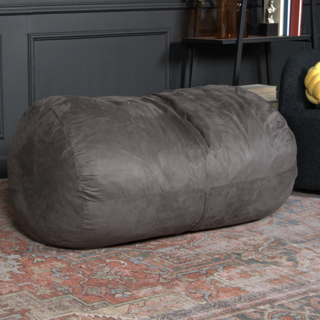 Modern Cylindrical Foam Filled Polyester Bean Bag Chair - Omega Lifestyles