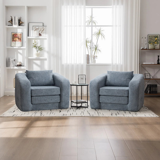 Convertible Chenille High-Density Foam Single Sofa Bed - Omega Lifestyles