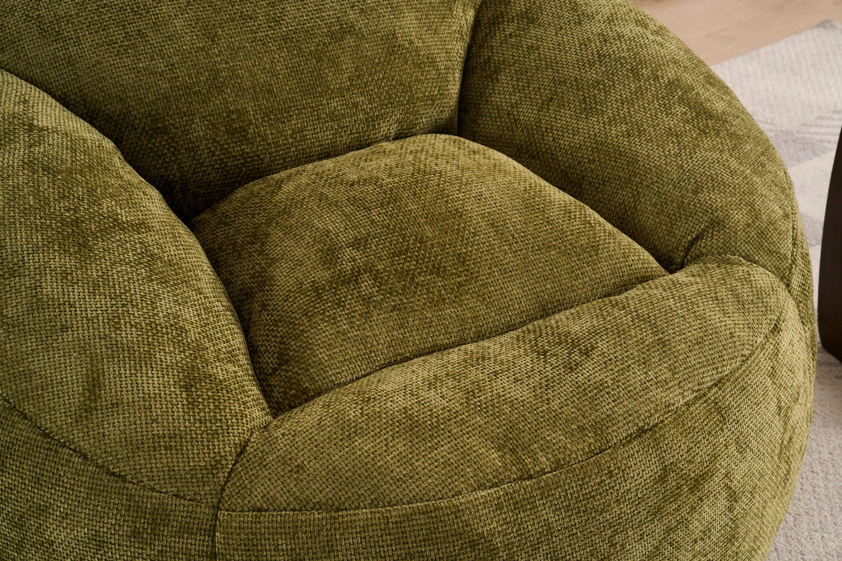 Extra Soft Memory Foam Bean Bag Chair With Chenille Cover - Omega Lifestyles