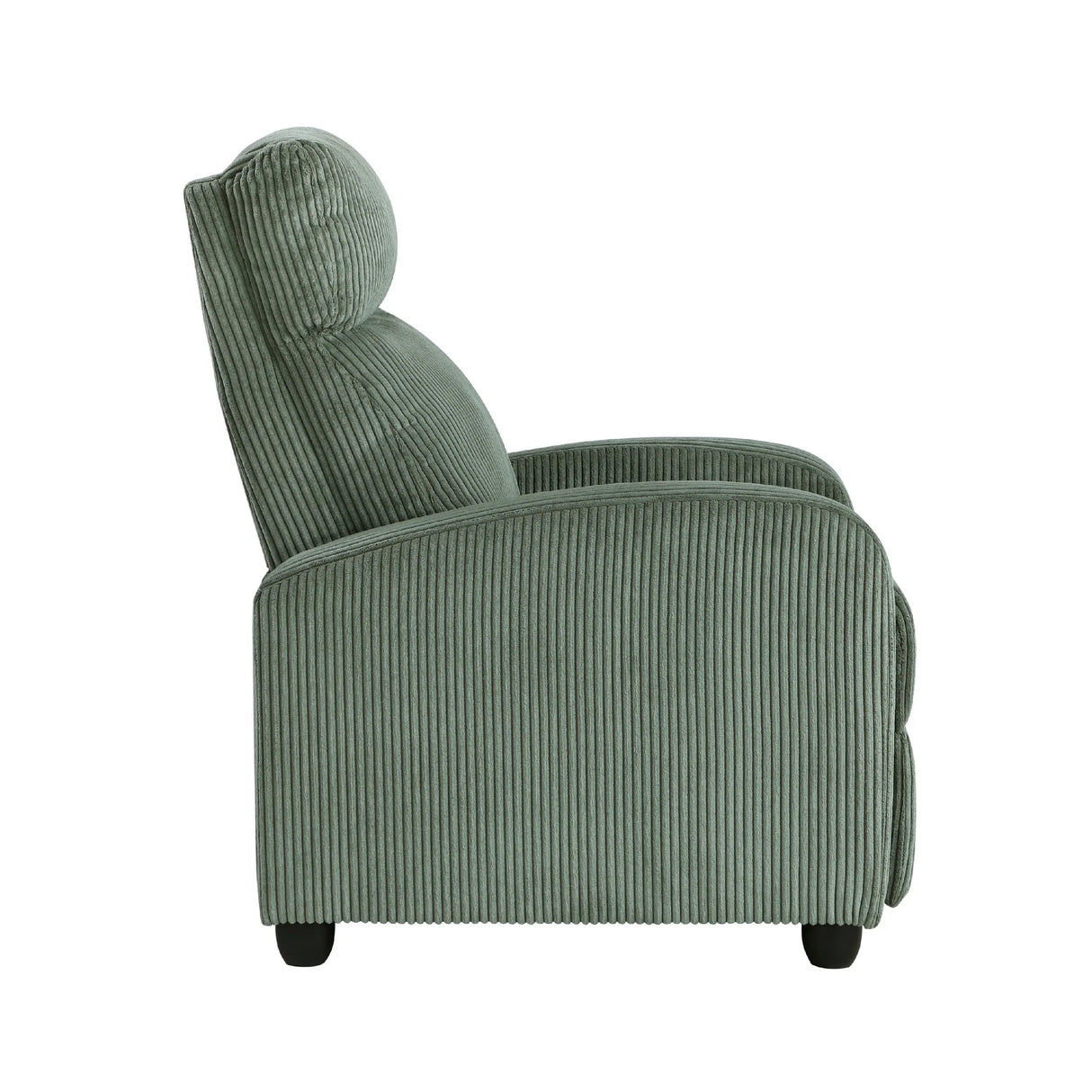 Pary Manual Push Back Reclining Chair In Green Corduroy - Omega Lifestyles