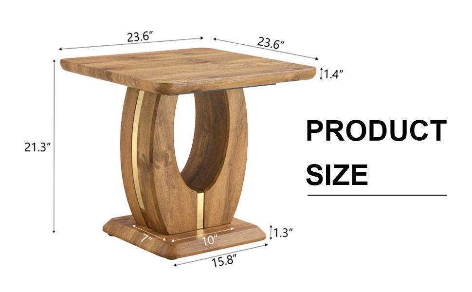 Modern Minimalist Wood Grain MDF Square Coffee Table - Sleep Galleria