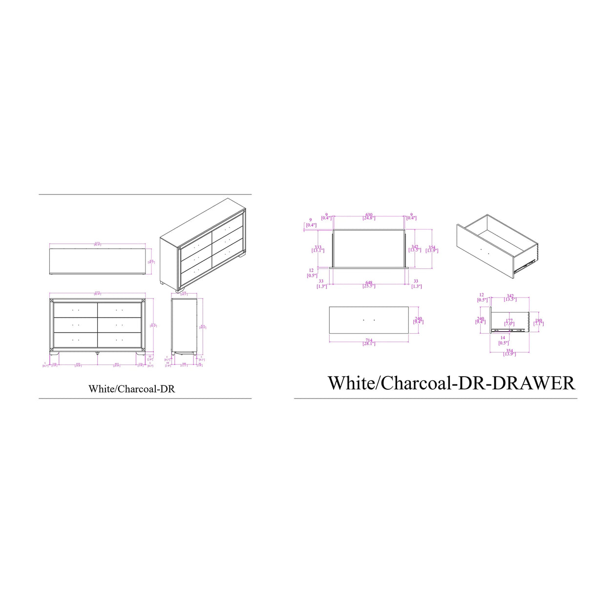 King Modern White 5-Piece Bedroom Furniture Set - Omega Lifestyles