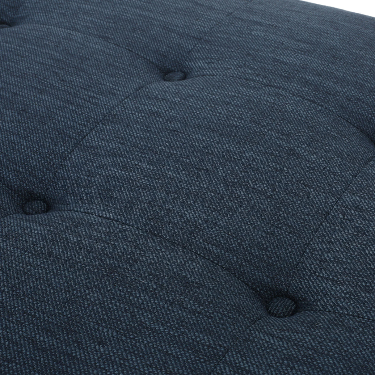 Chic Navy Blue Fabric Button-Tufted Chaise Lounge - Omega Lifestyles