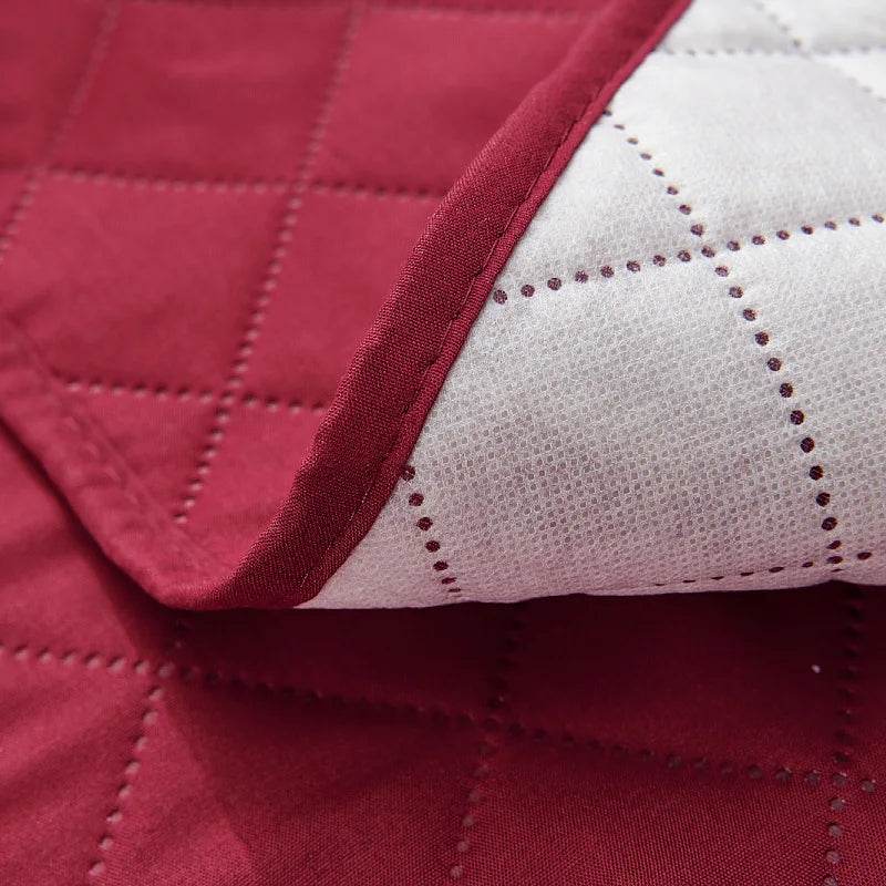 Anti-Slip Recliner Chair Cover Solid Color Quilted Seat Slipcover Anti-Wear Relax Armchair Coushion for Living Room Home