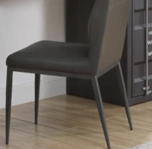 Gray Gunmetal Faux Leather Upholstered Accent Chair - Omega Lifestyles