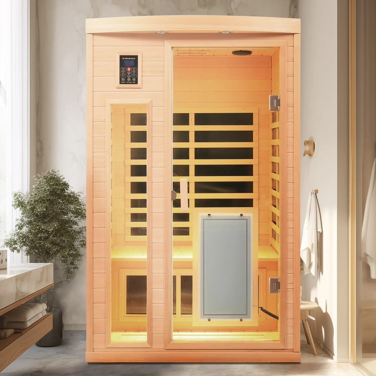 Hemlock Two-Person Low EMF Far Infrared Sauna Room - Omega Lifestyles