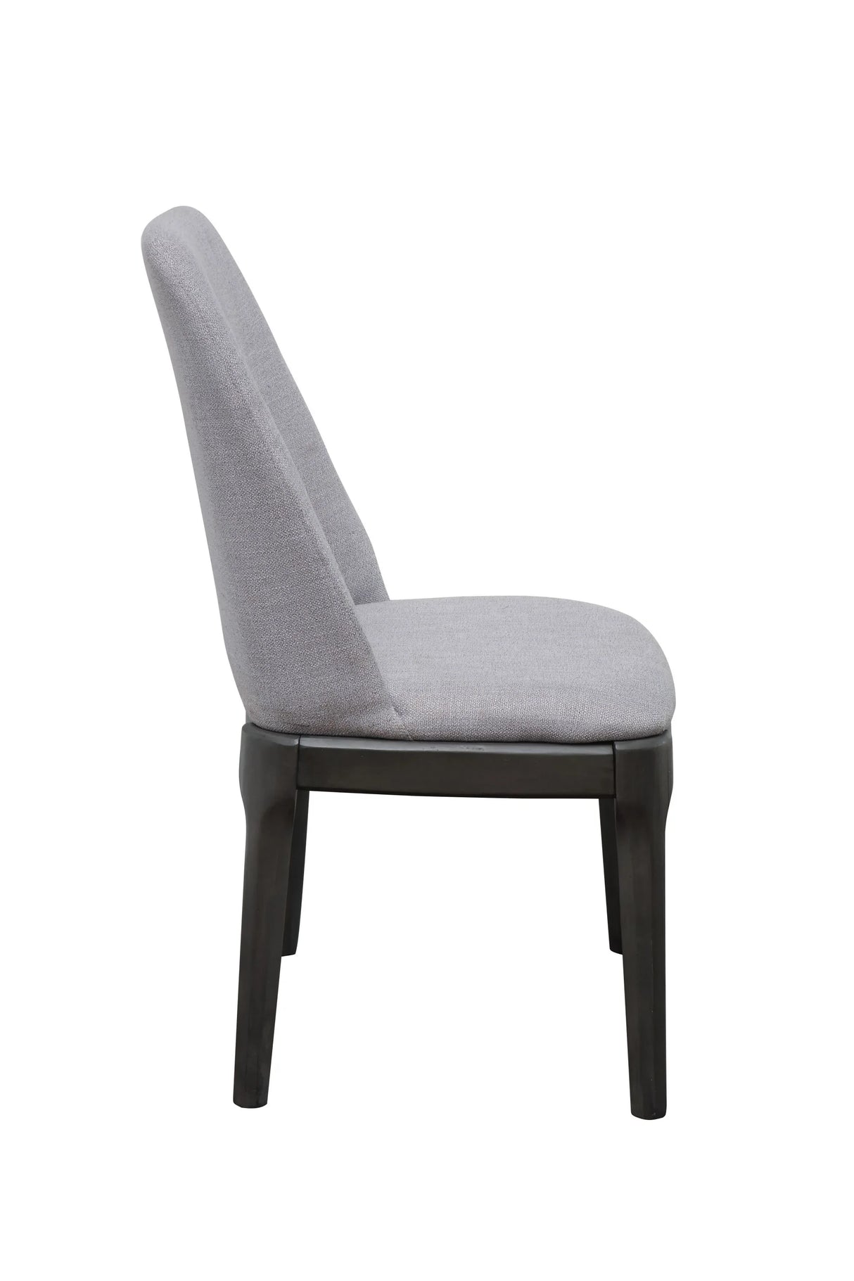 Set of 2 Light Gray Linen Armless Side Chairs - Omega Lifestyles