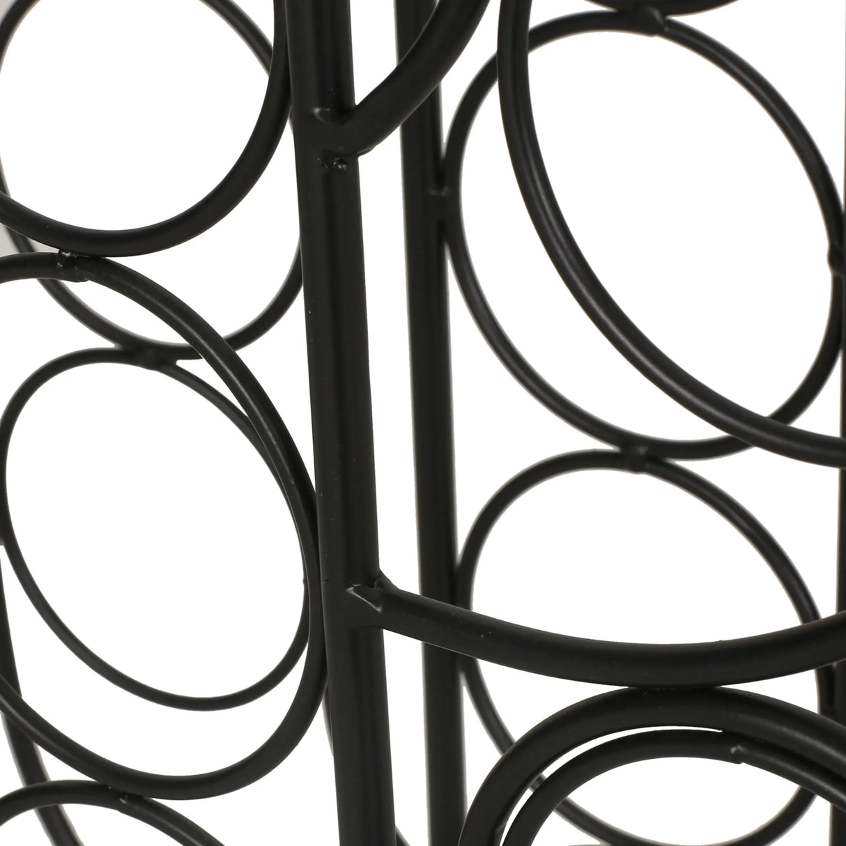 Modern Industrial Black Metal Cactus Tabletop Wine Rack - Omega Lifestyles