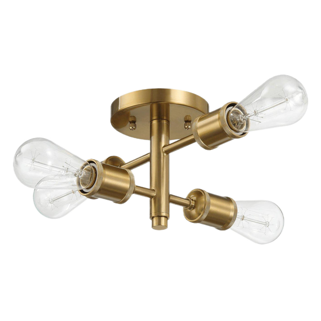 Ephemeral Four Lights Retro Semi Flush Mount Ceiling Pendant