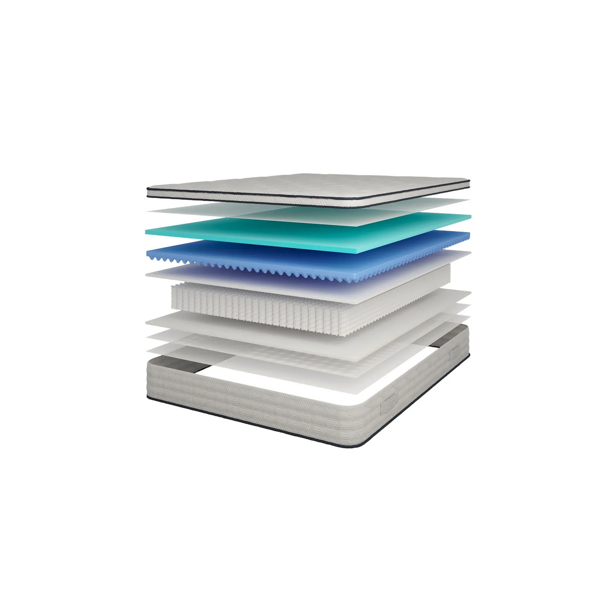 Queen Medium Firm 12-Inch Hybrid Pocket Spring Mattress - Omega Lifestyles