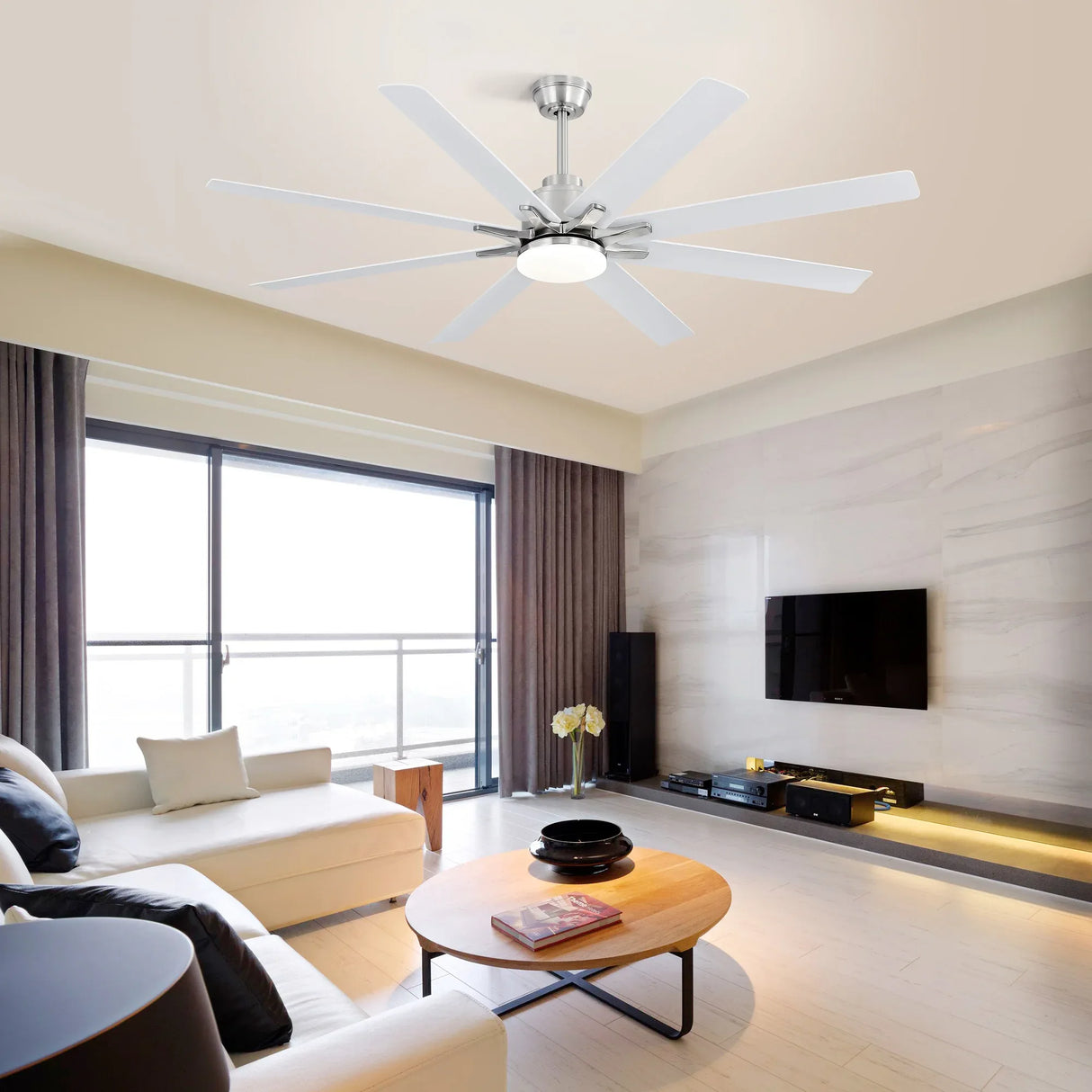 66-Inch Modern Smart Remote Controlled Ceiling Fan - Omega Lifestyles