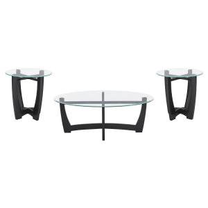 48-Inch Oval Tempered Glass Coffee Table - Sleep Galleria