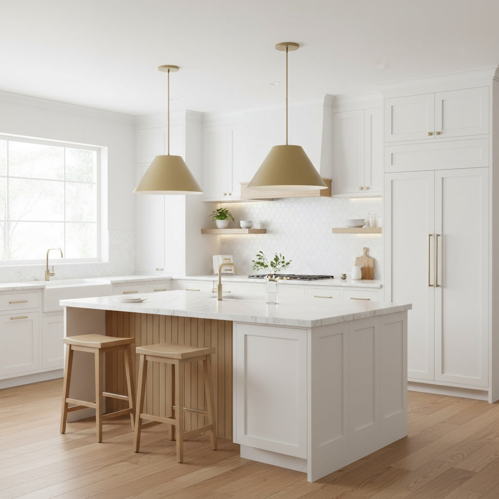 Antique Brass 22-Inch Integrated LED Pendant Light