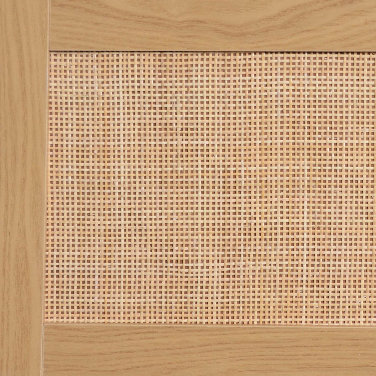 Modern Rattan TV Stand With Storage Cabinets - Sleep Galleria