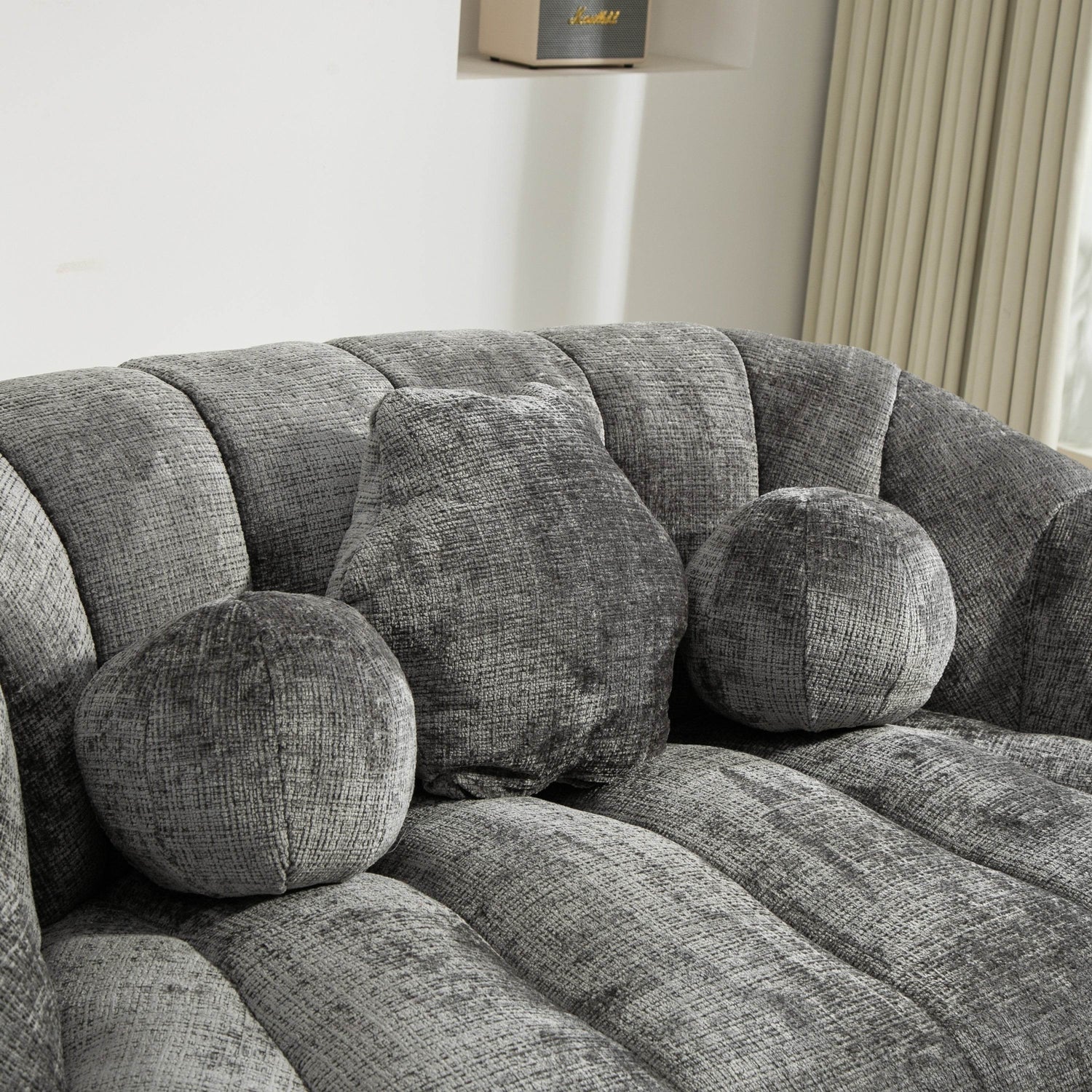 High Density Foam Chenille Bean Bag Lounge Chair - Sleep Galleria
