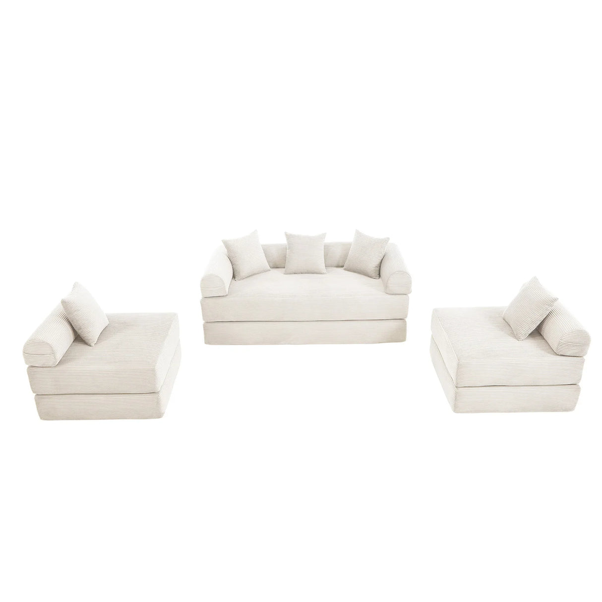 Convertible Corduroy Folding Memory Foam Sofa Bed - Omega Lifestyles