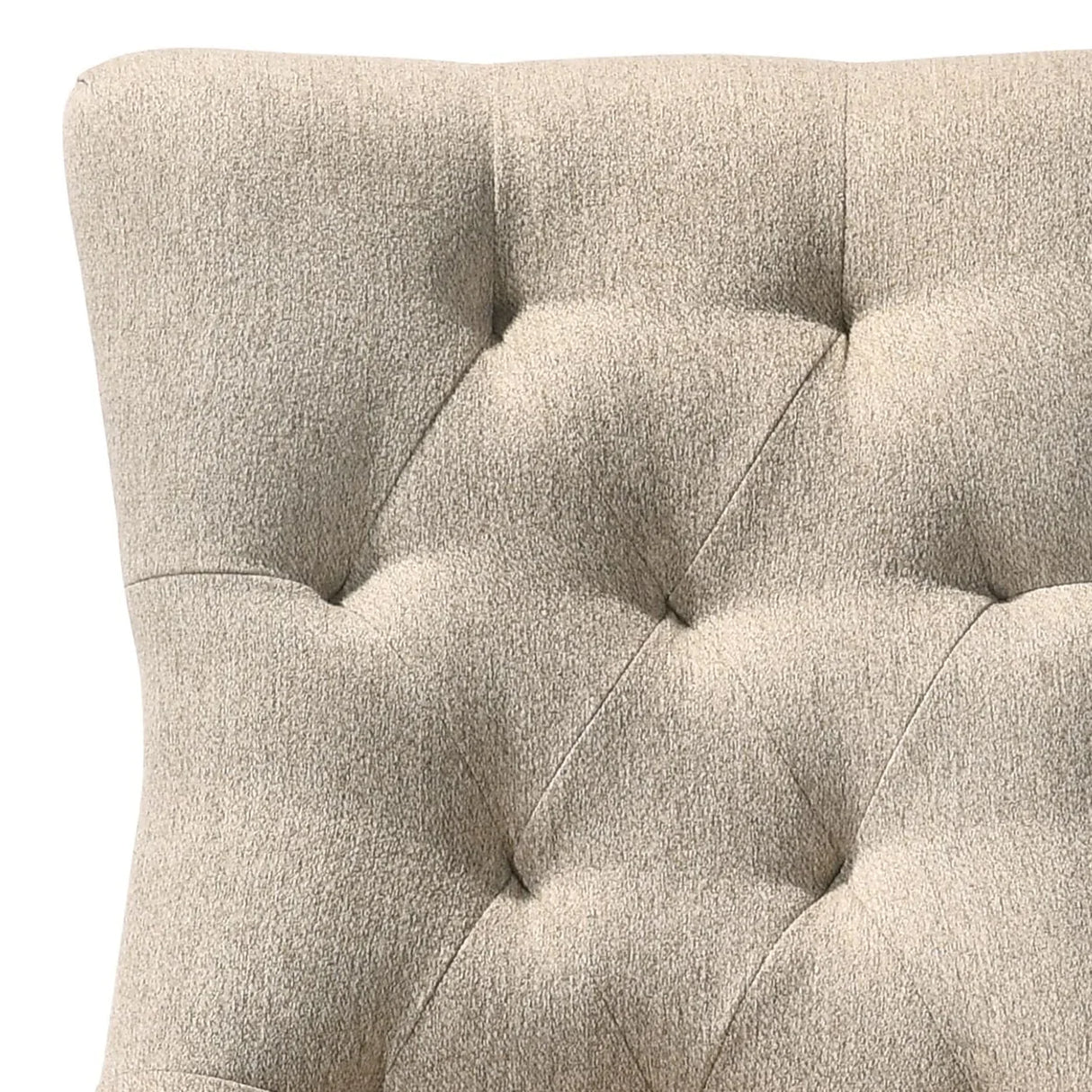 Beige Fabric Upholstered Side Chair Set of 2 - Omega Lifestyles