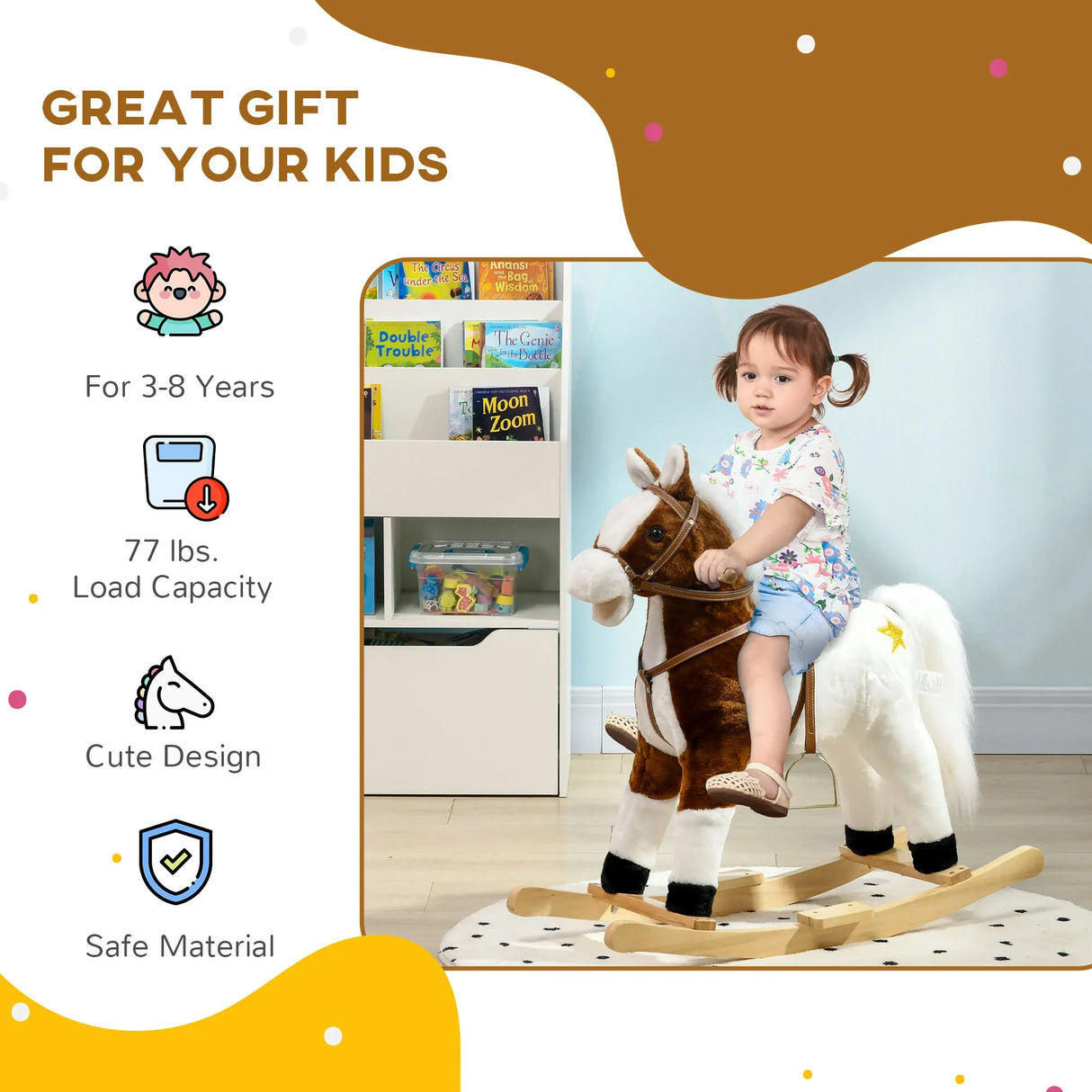 Plush Interactive Sound Toddler Plush Rocking Horse - Omega Lifestyles