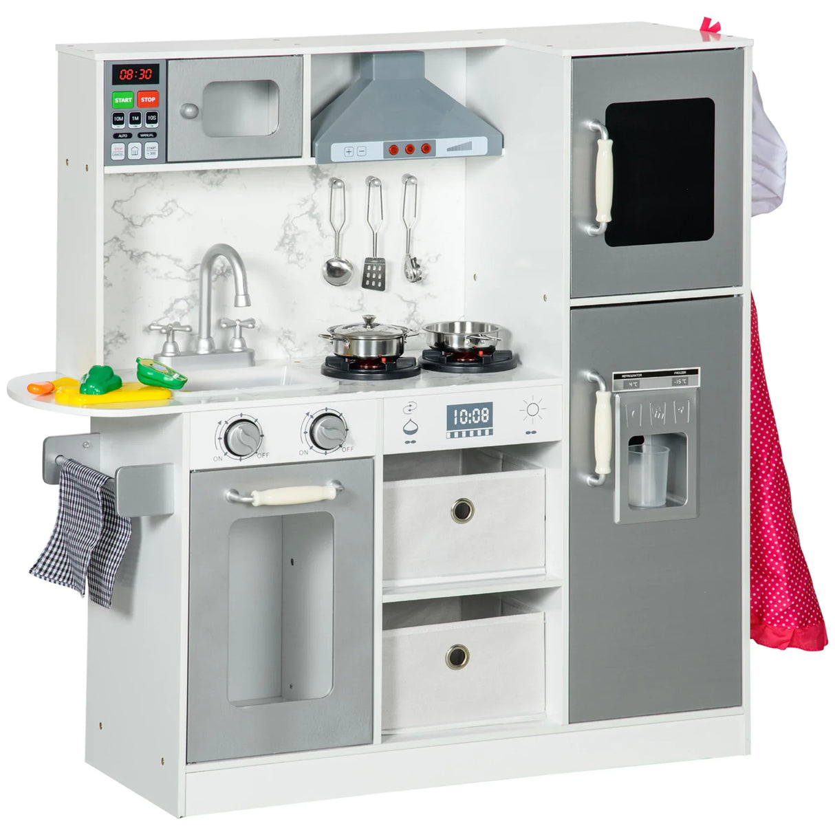 Kids Kitchen Playset With Lights Sounds And Accessories - Omega Lifestyles