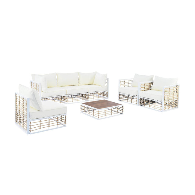 7-Piece Outdoor Metal Frame Sectional Sofa Set - Omega Lifestyles