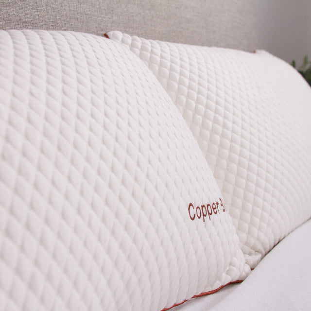 Copper-Infused Hybrid Memory Foam Cooling Pillow - Omega Lifestyles