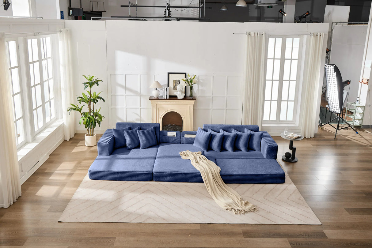 Convertible Corduroy Floor Sofa Bed Sleeper Couch - Omega Lifestyles