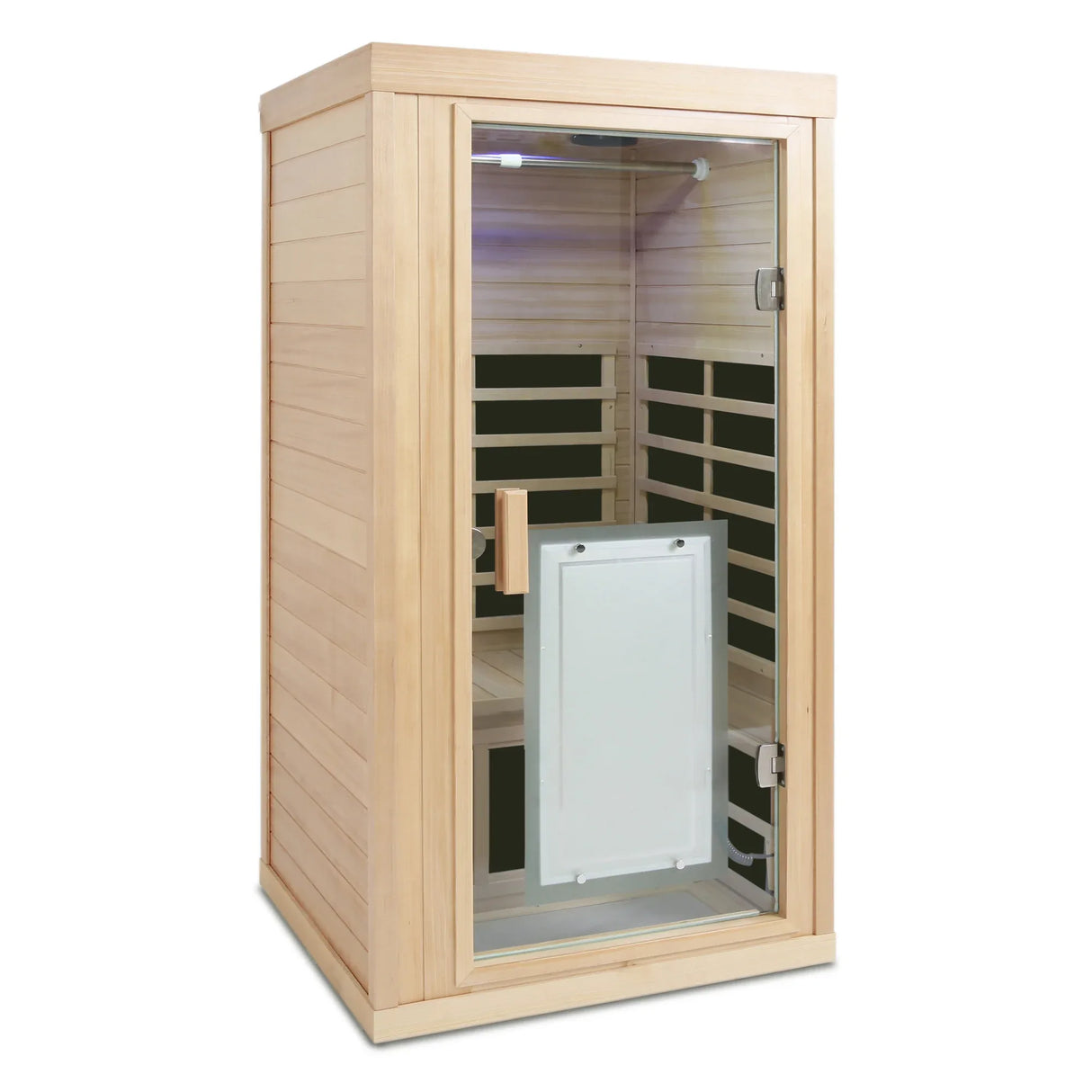 Far Infrared Hemlock One Person Indoor Sauna Room - Omega Lifestyles
