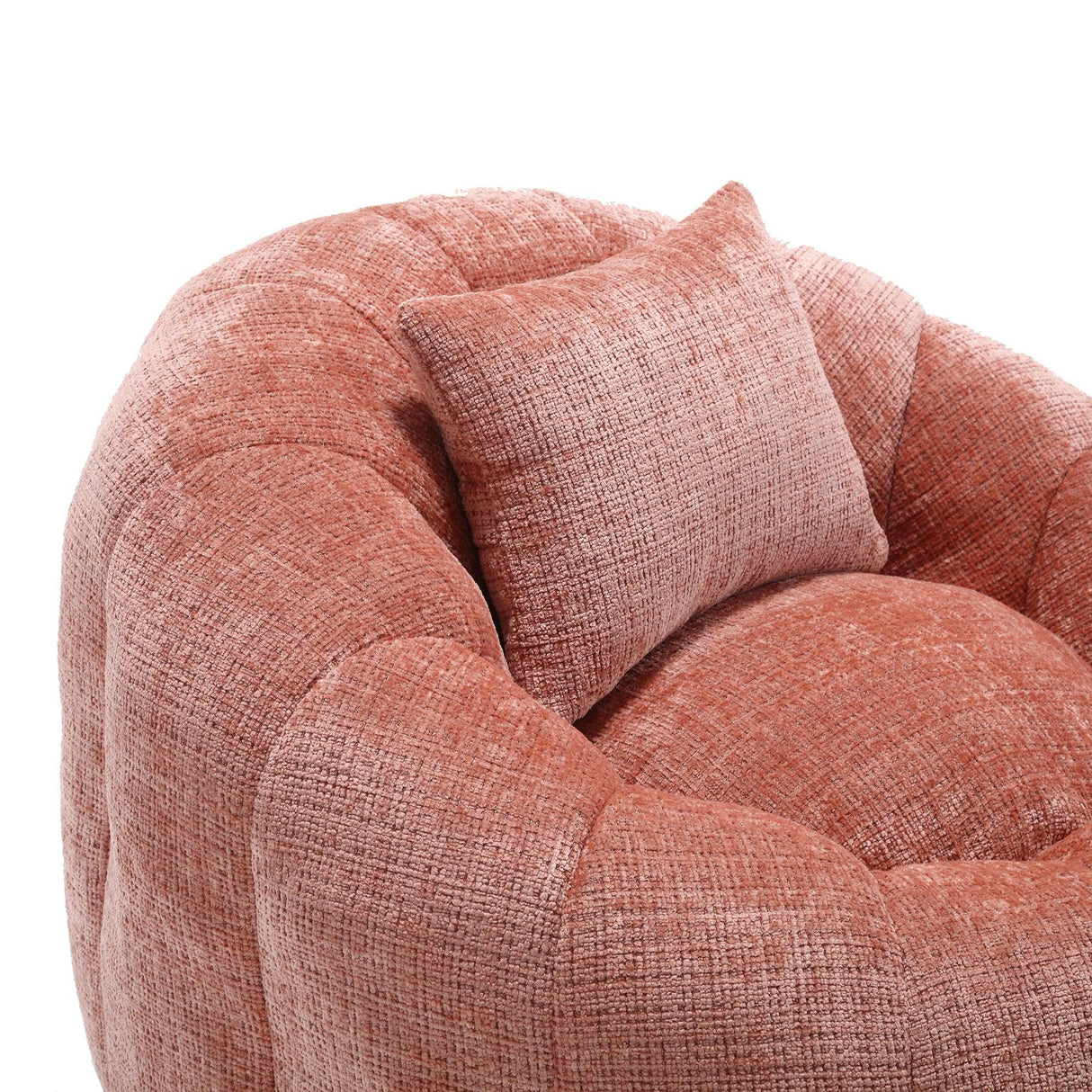 Chenille Memory Foam Lazy Sofa With Ottoman and Pillow - Omega Lifestyles