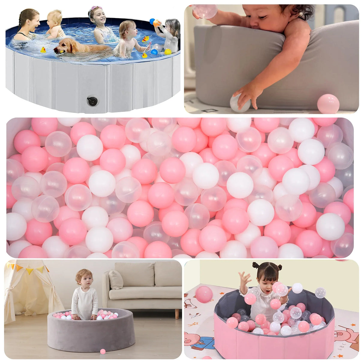 Pack Of 1000 Non-Toxic Phthalate Free Plastic Ball Pit Balls - Omega Lifestyles