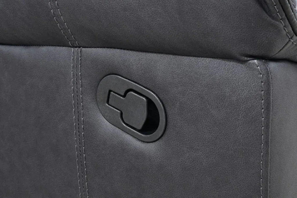 Transitional Black Faux Leather Glider Recliner Chair - Omega Lifestyles