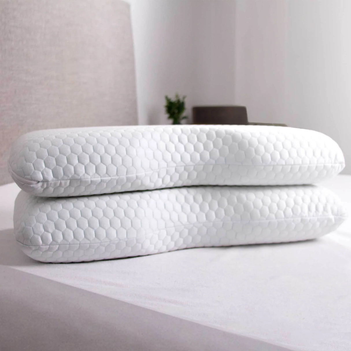 Cooling Gel-Infused Memory Foam Curve Pillow - Omega Lifestyles