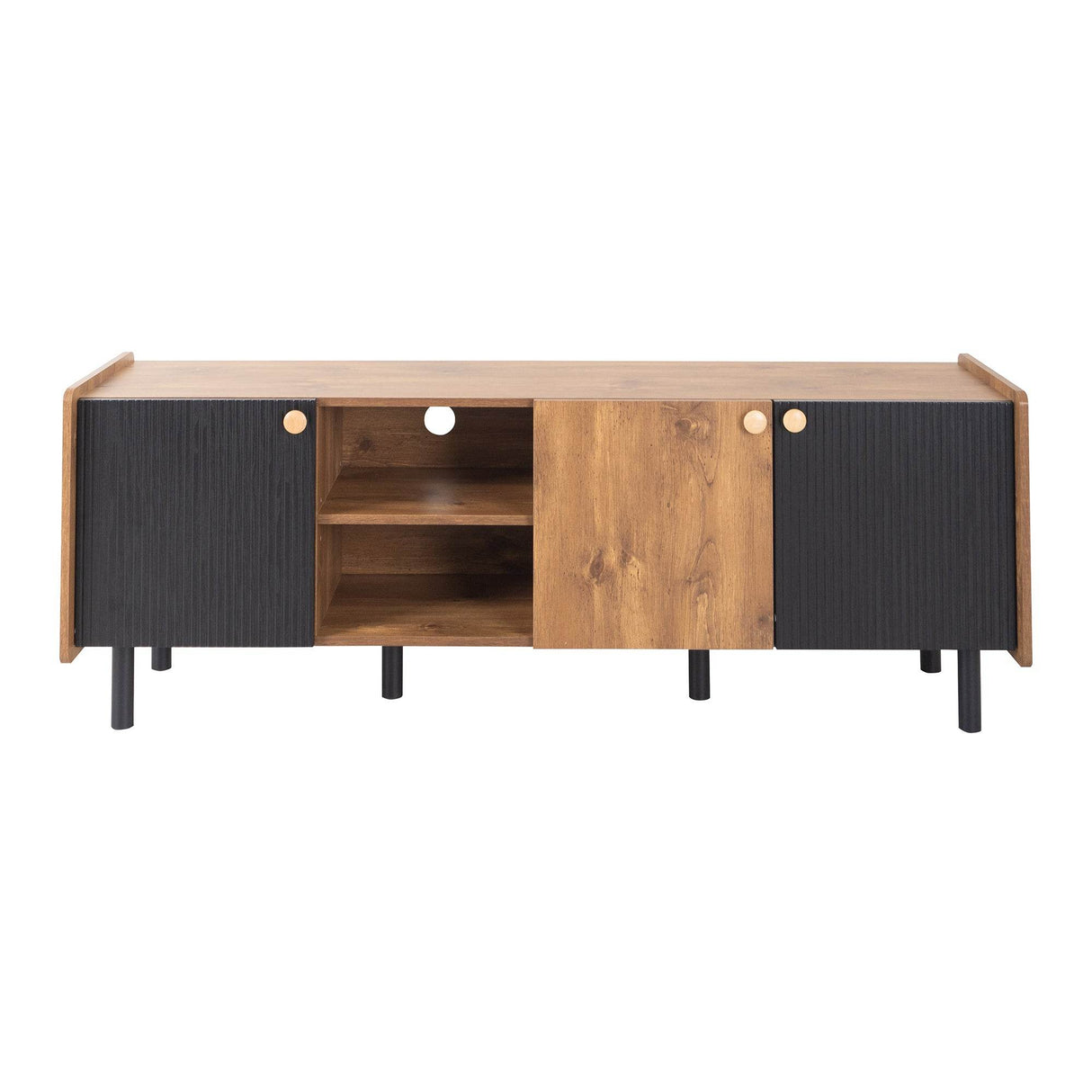 Mid Century Modern TV Stand With Storage Cabinets - Sleep Galleria