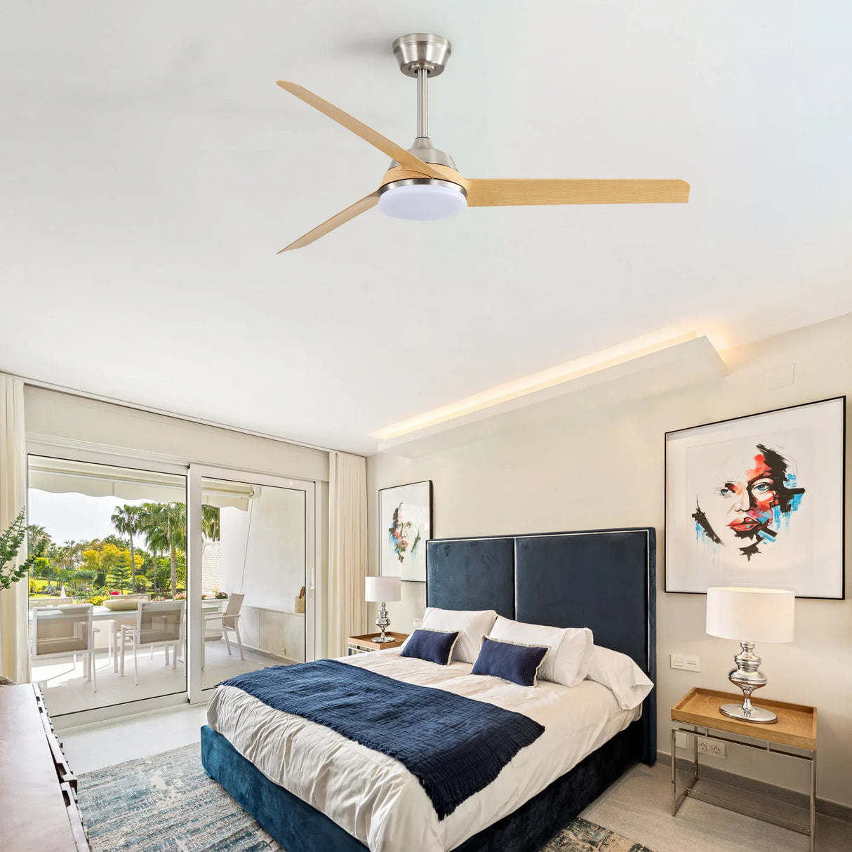 52-Inch Energy Efficient DC Motor Ceiling Fan With Light - Omega Lifestyles