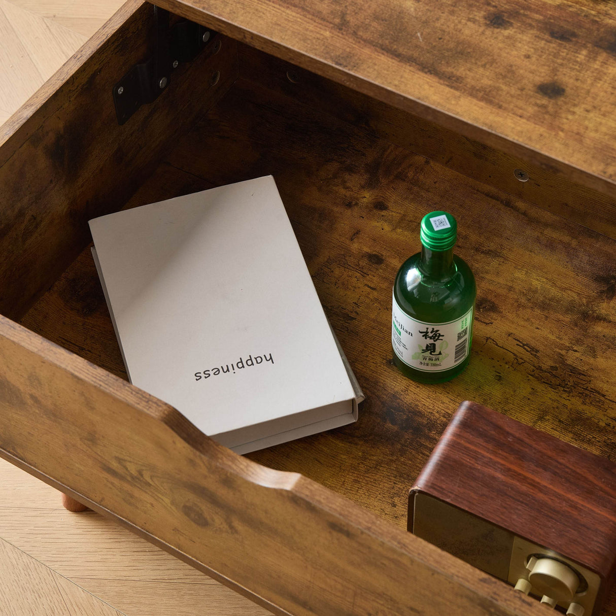 Wood Lift Top Coffee Table With Storage Shelf - Sleep Galleria