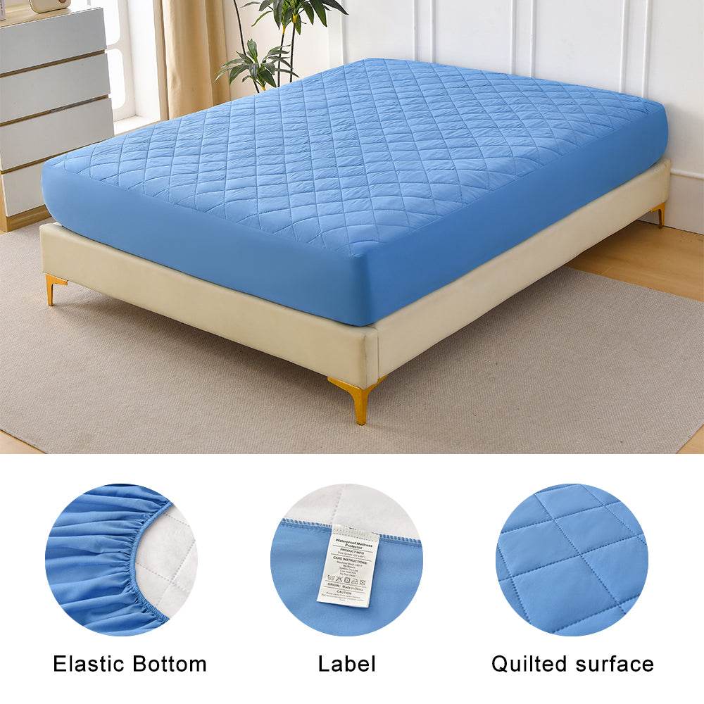 Ultrasonic Waterproof Cotton Twin Mattress Protector - Sleep Galleria