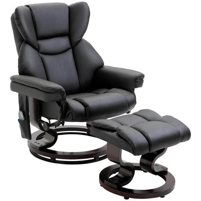 Massage Recliner Chair With Ottoman Footrest And Remote Control