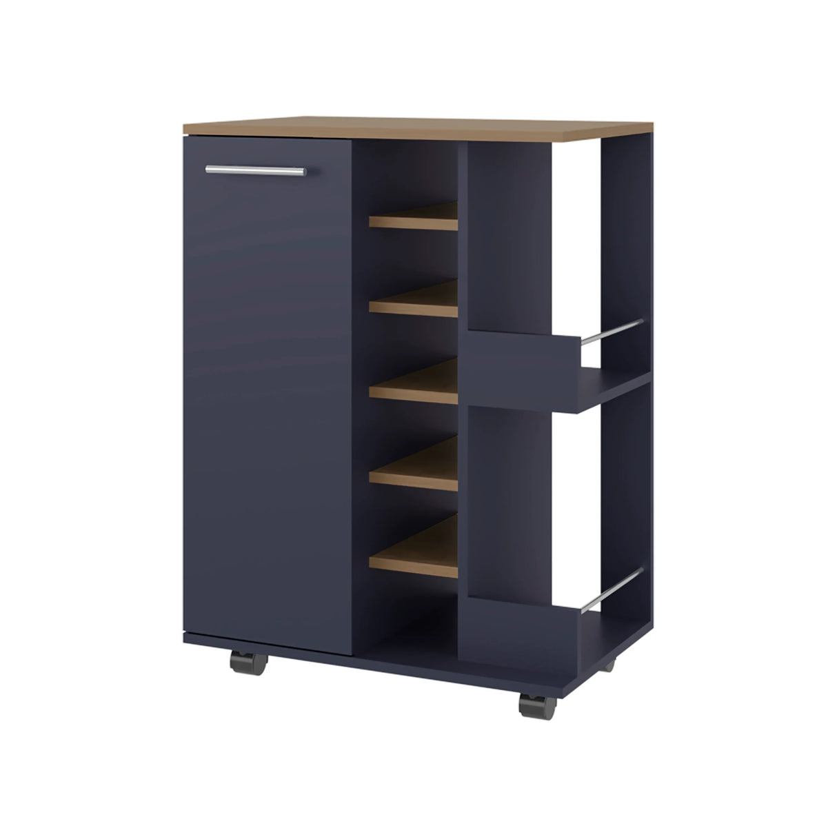 Modern Particle Board Bar Cabinet With Shelves - Omega Lifestyles