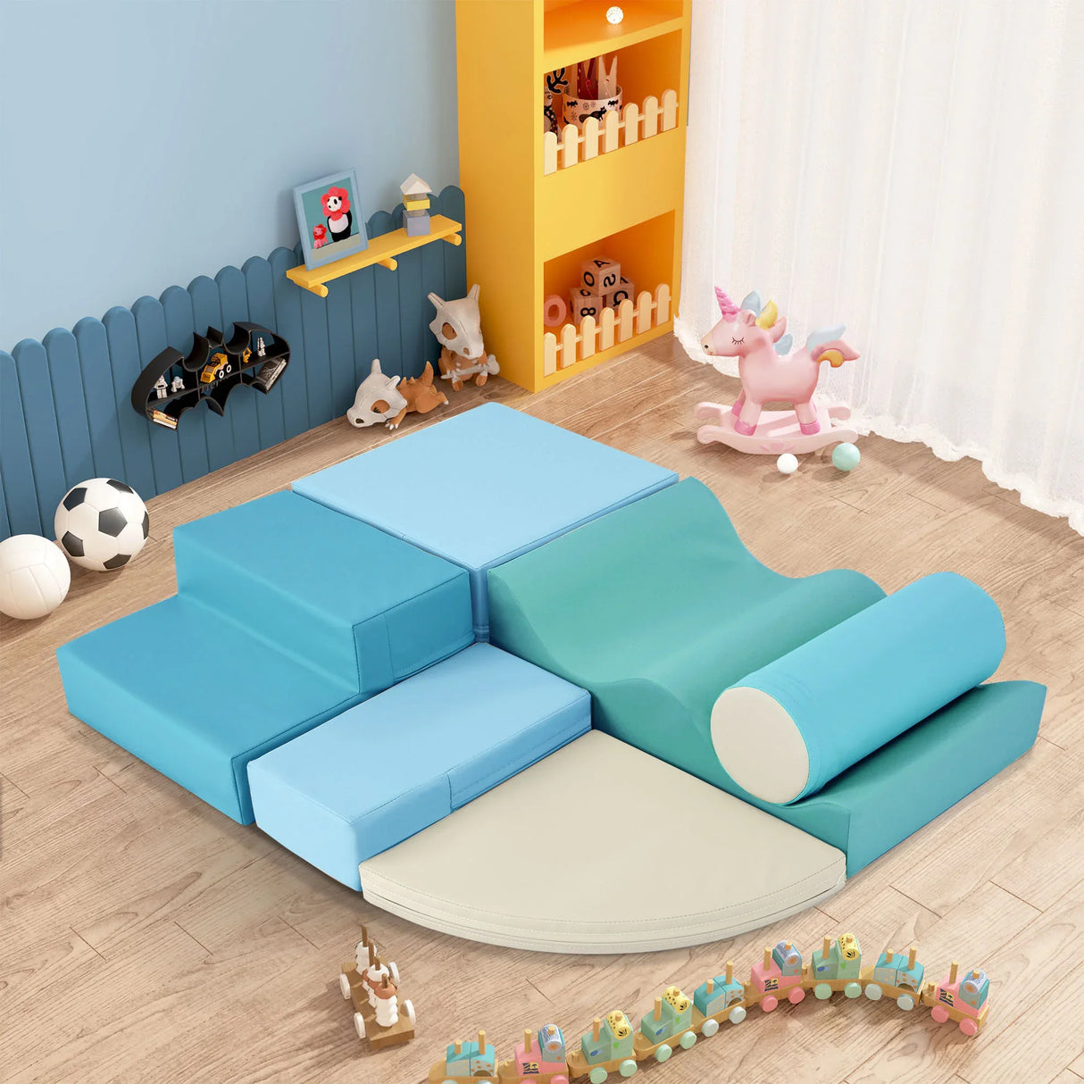 Indoor Soft Foam Climb And Crawl Playset For Kids - Omega Lifestyles