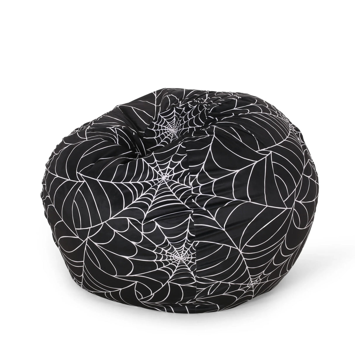 Halloween Spiderweb 3-Foot Foam Filled Fabric Bean Bag Chair - Omega Lifestyles