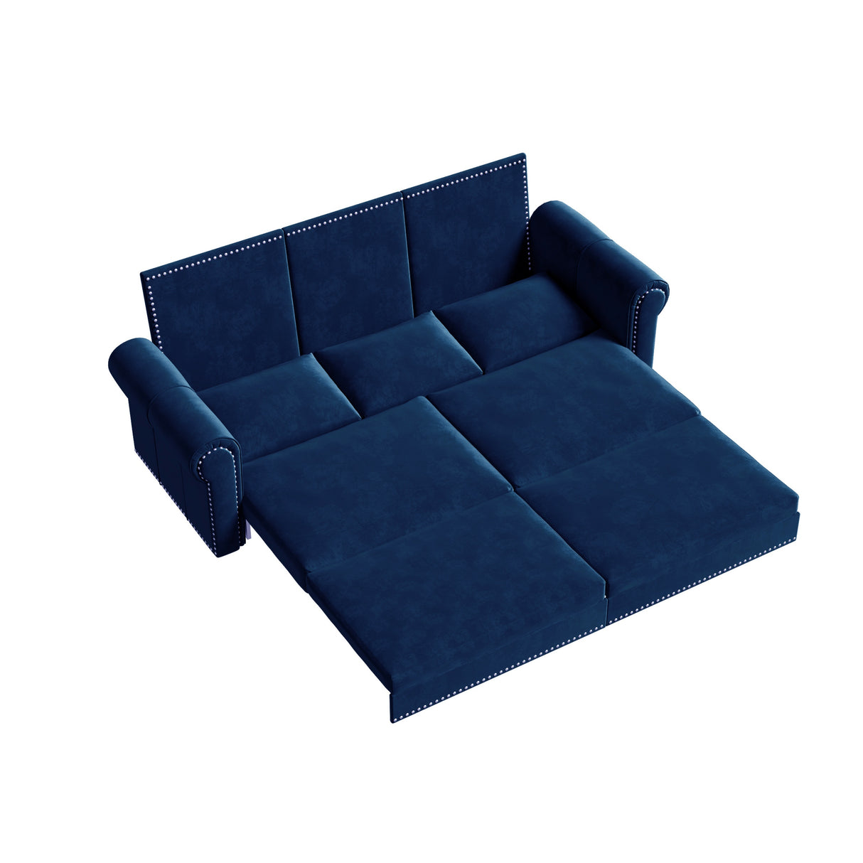 3-In-1 Velvet Convertible Sleeper Sofa Bed