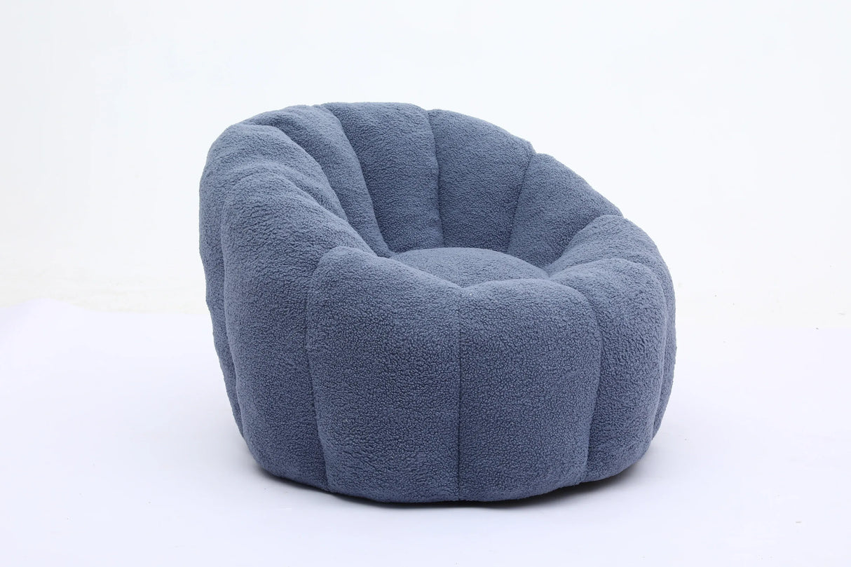Plush Teddy Foam Bean Bag Chair With Armrests - Omega Lifestyles